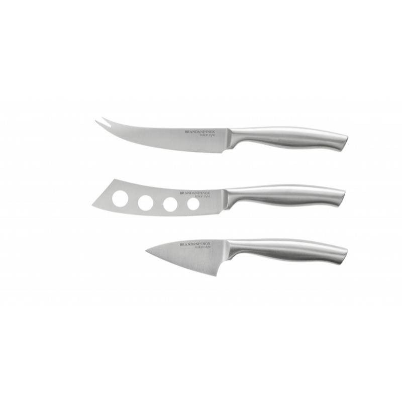 Set Coltelli Formaggio 3 Pezzi Brandani Cromo – Acciaio Inox per Taglio Perfetto