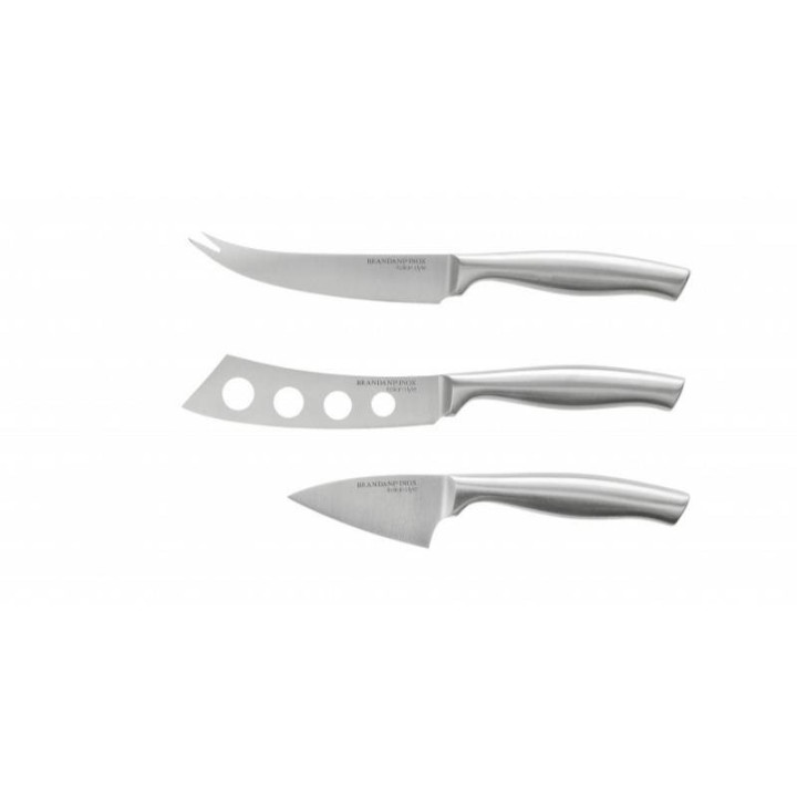 Brandani Set di 3 coltelli da formaggio Cromo inox