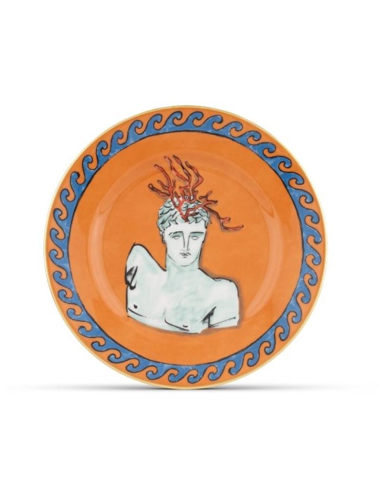 Piatto Dessert Rock Orange “Il Viaggio di Nettuno” Ginori 1735
