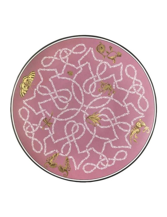 Piatto Segnaposto Arcadia Rosa in Porcellana Ø33 cm – Ginori 1735