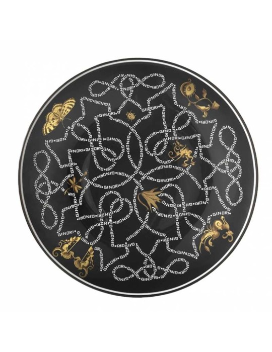 Piatto Segnaposto Arcadia Nero in Porcellana Ø33 cm – Ginori 1735