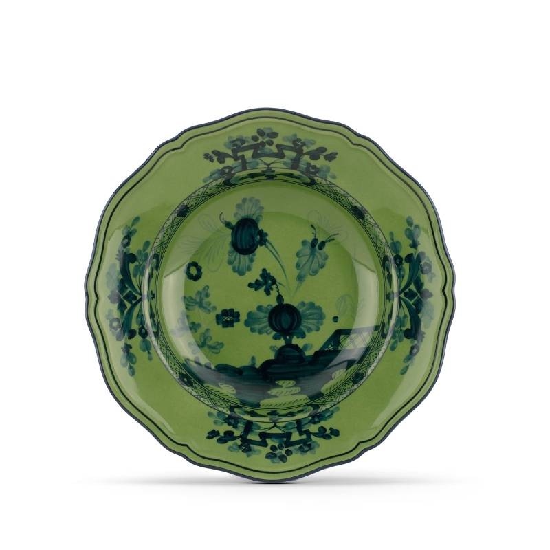 Piatto Fondo Malachite Oriente Italiano Ø24 cm in Porcellana – Ginori 1735