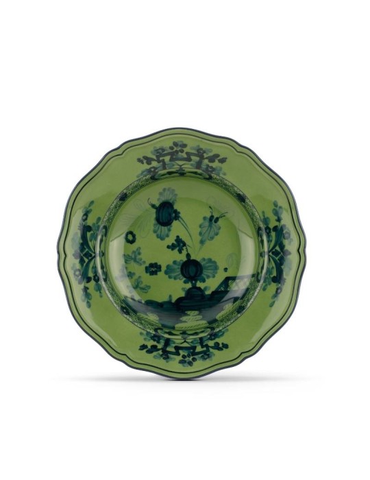 Piatto Fondo Malachite Oriente Italiano Ø24 cm in Porcellana – Ginori 1735