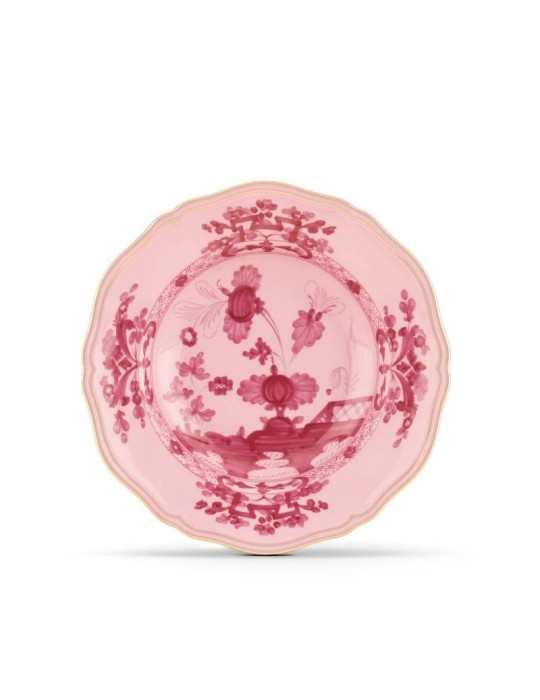 Piatto Fondo Porpora Oriente Italiano Ø24 cm in Porcellana con Oro – Ginori 1735