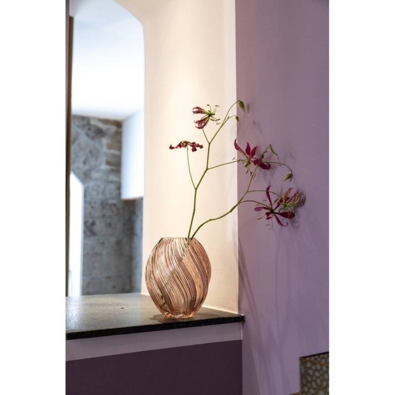 Vaso Spirale Ambra in Vetro H21 cm Collezione...