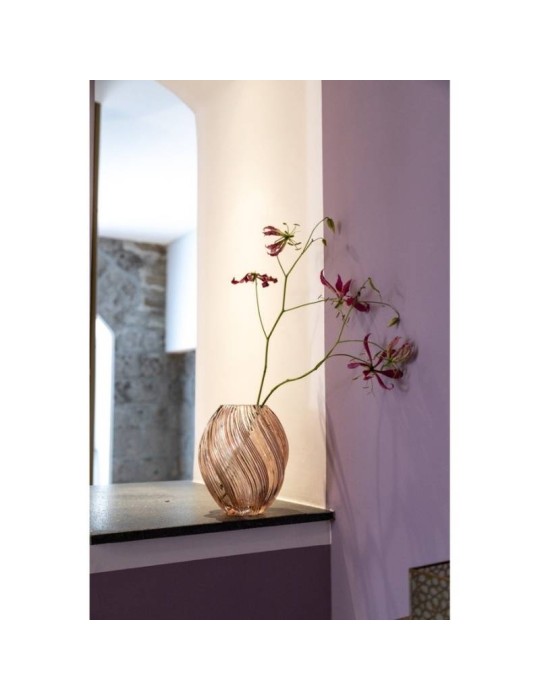 Vaso Spirale Ambra in Vetro H21 cm Collezione...