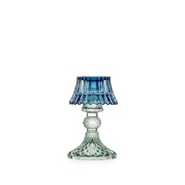 Emò Italia Candeliere Atena paralume blu alto 13 cm