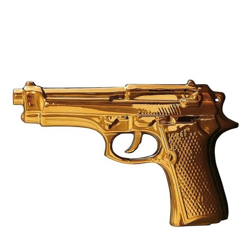 Seletti - la mia pistola in porcellana limited goold edition