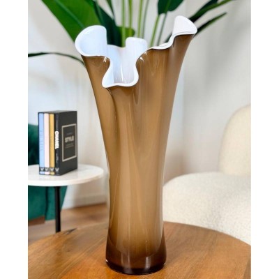 Vaso Wave H75 Opale/Fumé in Vetro Soffiato – Design...