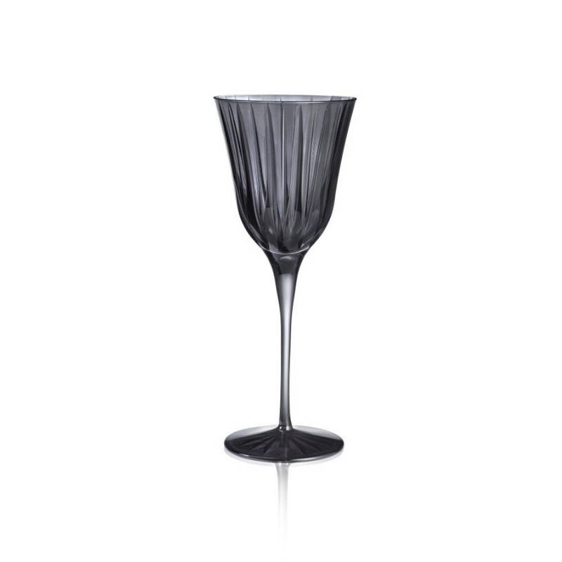 Set 2 Calici Gem Quarzo 30 cl H23 cm – Vetro Artigianale Elegante | Weissestal