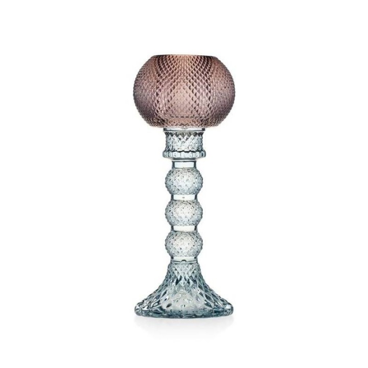 Emò Italia Candeliere Atena con paralume fango alto 21 cm