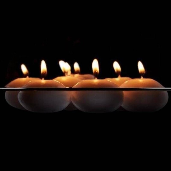 EDG Set di 12 candele galleggianti bianche Ø 4 cm