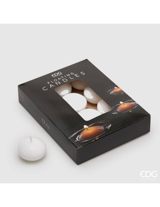 12 Candele Galleggianti Bianche Ø4 cm – Decorazione Elegante Acqua | EDG