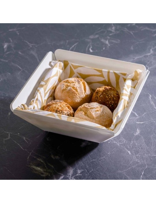 Cestino Pane Like Water Vesta 21x21 cm Tortora...