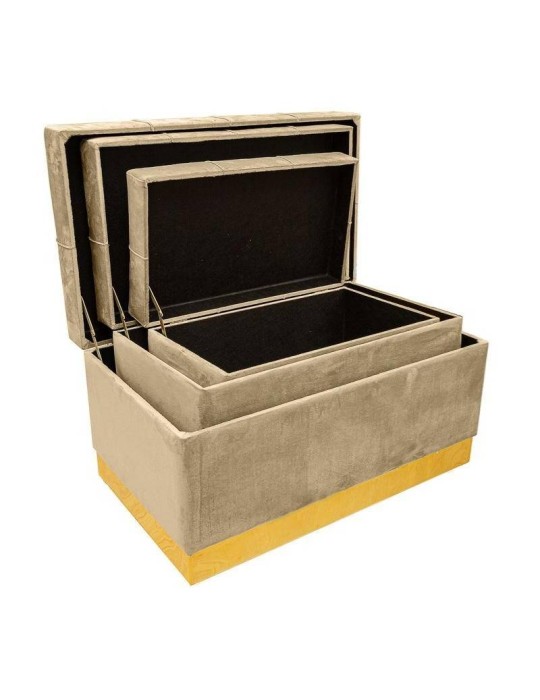 Set 3 Bauli Imbottiti Colore Beige Le Stelle...