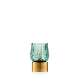 Emò Italia Lampada a foglie Aurora verde alta 12 cm