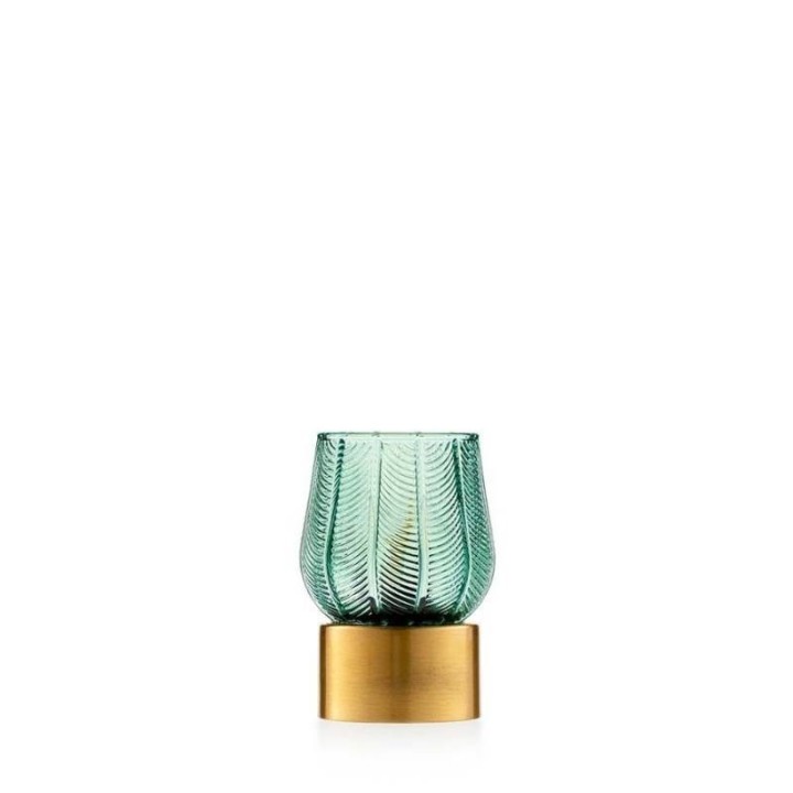 Emò Italia Lampada a foglie Aurora verde alta 12 cm