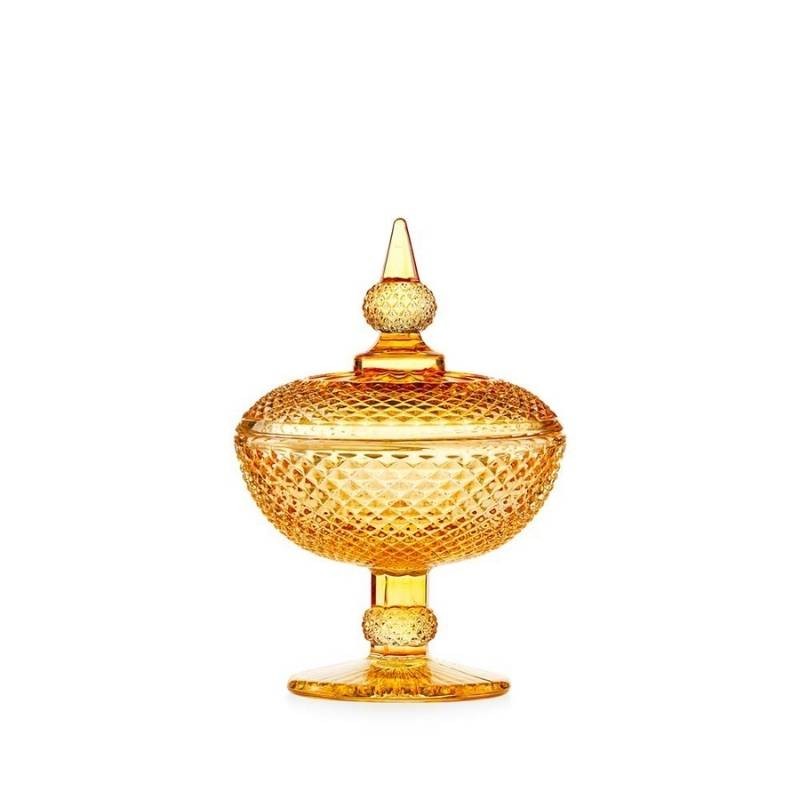 Alzata Ambra Emò Italia Collezione Convivium 18 cm – Vetro Decorativo