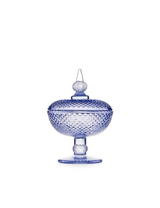 Alzata Blu Emò Italia Collezione Convivium 18 cm – Vetro Design Raffinato