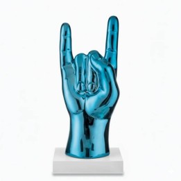 Bongelli Preziosi Scultura Corna azzurre 12 cm