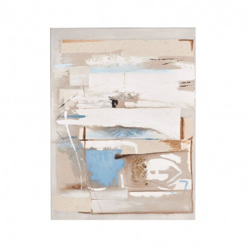 Quadro Astratto Moderno 90x120 L’Oca Nera in Tela con Foglia Oro Collezione Modern Country