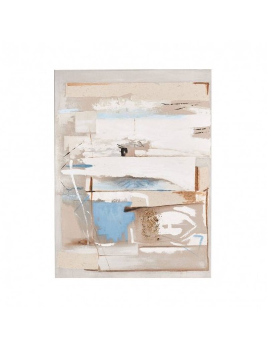 Quadro Astratto Moderno 90x120 L’Oca Nera in Tela con Foglia Oro Collezione Modern Country