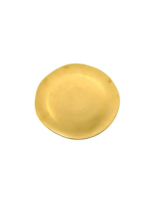Piatto Piano Oro Bitossi Home Ø26 cm in Porcellana con Bordo Irregolare
