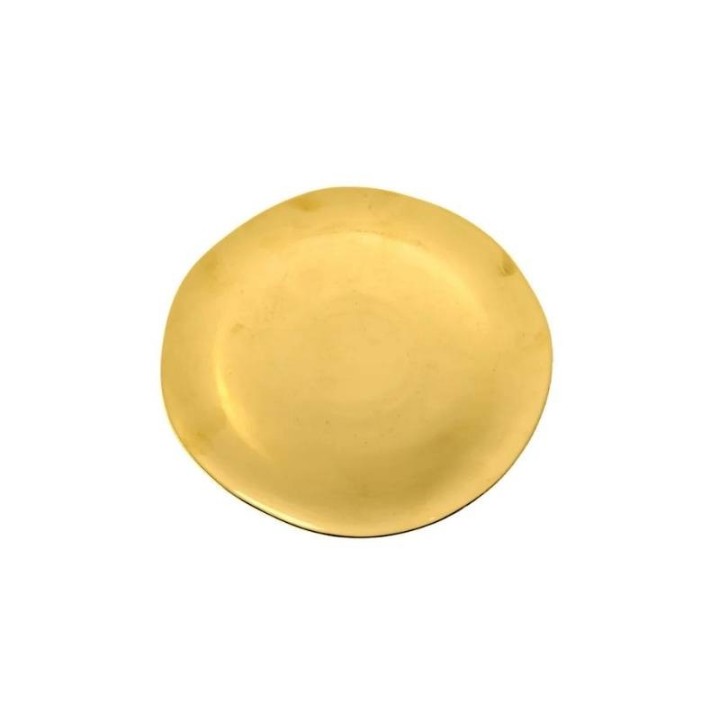 Bitossi Home Piatto piano oro con bordo irregolare Ø 26 cm