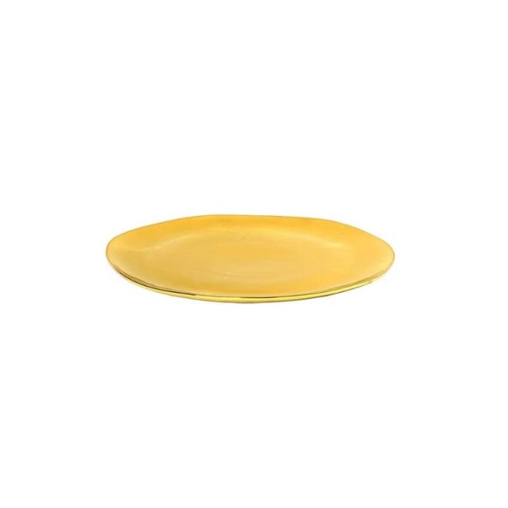 Bitossi Home Piatto piano oro con bordo irregolare Ø 26 cm