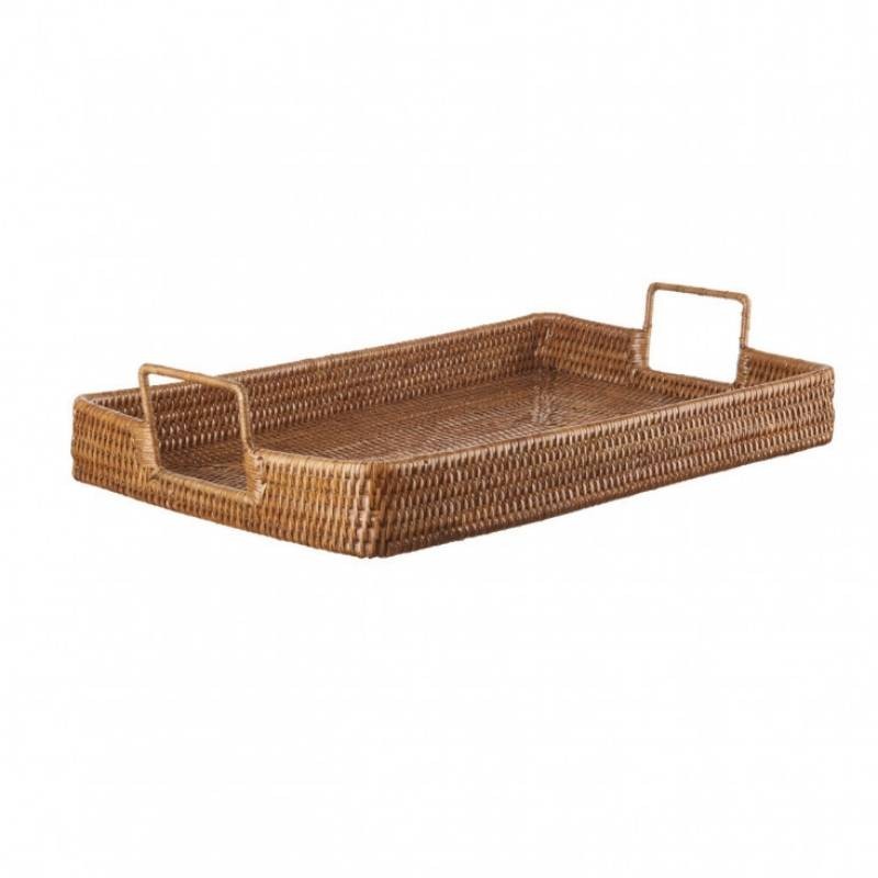 Vassoio Rettangolare Medio in Rattan L’Oca Nera Modern Country 45x30 cm