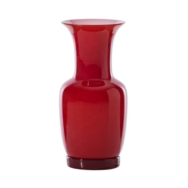 Venini Vaso Opalino rosso alto 36 cm