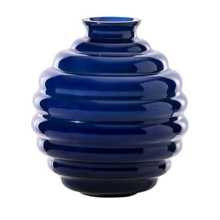 Venini Vaso Deco zaffiro alto 18 cm