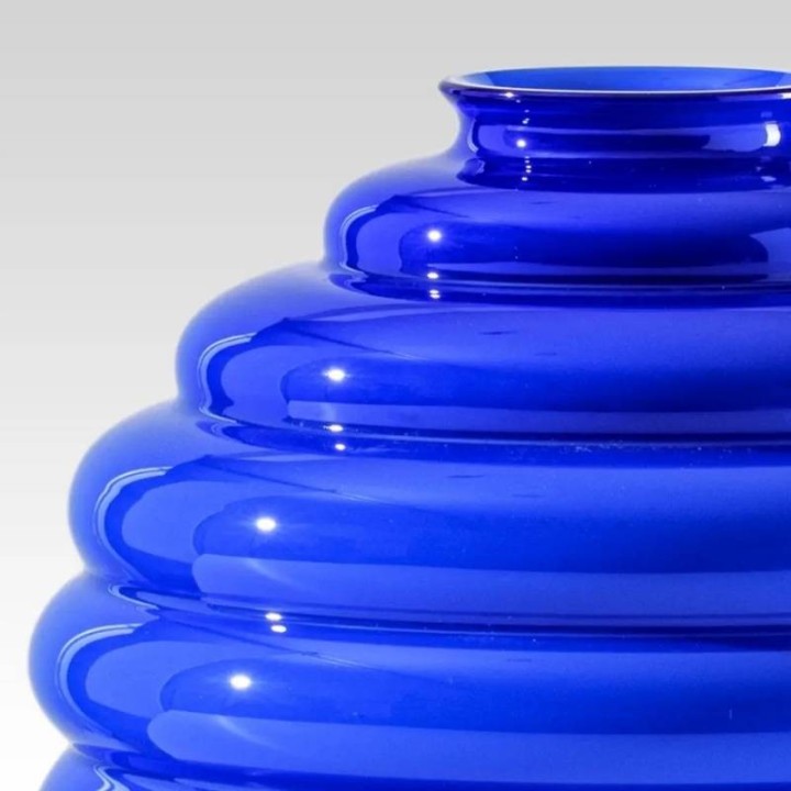 Venini Vaso Deco zaffiro alto 18 cm