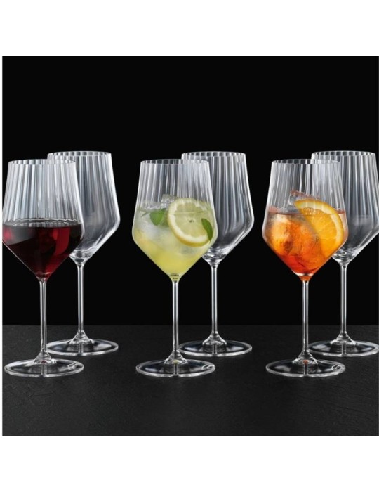 Set 6 Calici Aperitivo Spritz e Vino Rosso in...