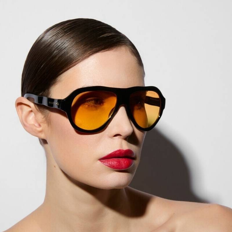 Occhiali da Sole Florida Nero con Lenti Gialle...