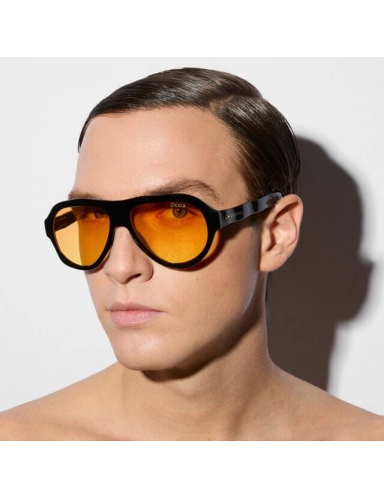 Occhiali da Sole Florida Nero con Lenti Gialle...