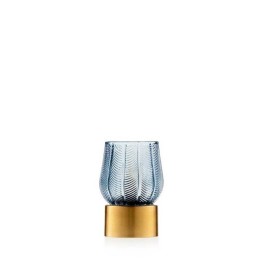 Emò Italia Lampada a foglie Aurora blu alta 12 cm