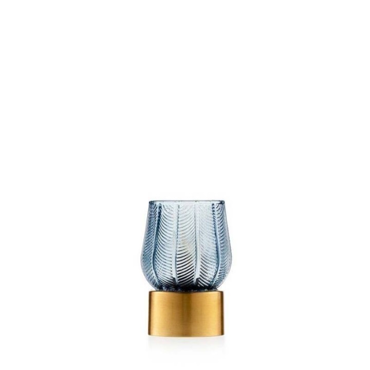 Emò Italia Lampada a foglie Aurora blu alta 12 cm