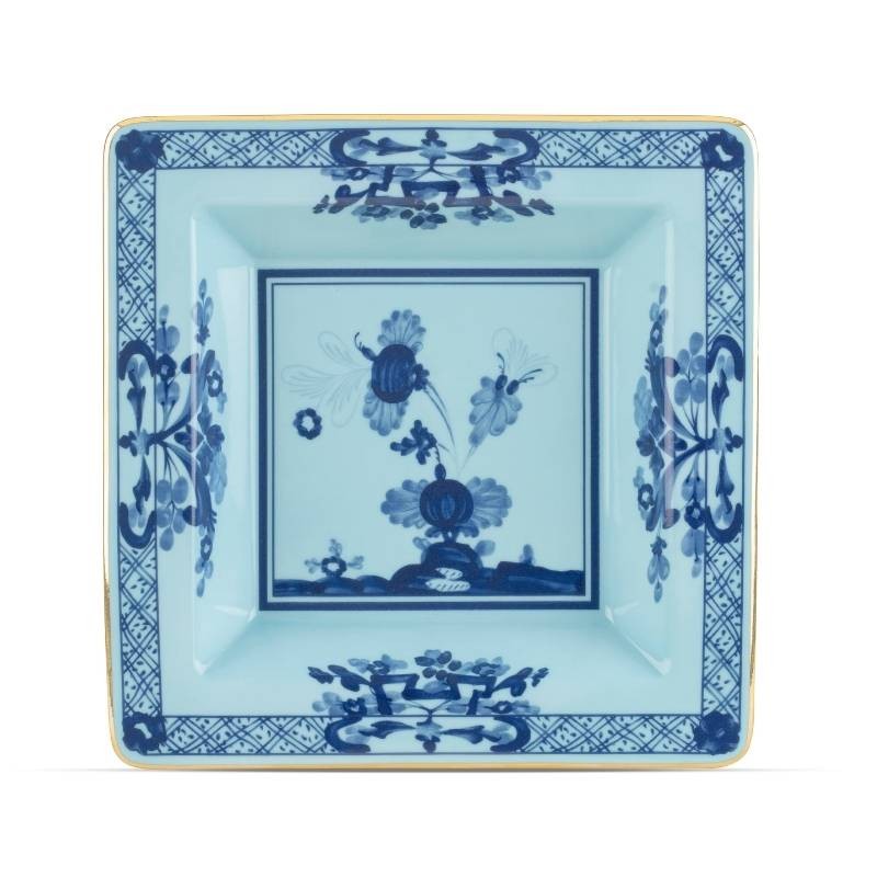Svuotatasche Quadrato Iris Oriente Italiano in Porcellana – Ginori 1735
