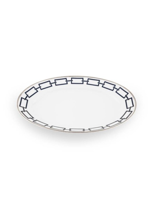 Piatto da Portata Ovale Zaffiro Catene in...