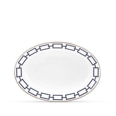 Piatto da Portata Ovale Zaffiro Catene in Porcellana –...