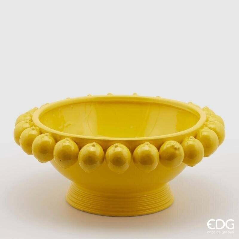 Vaso Chakra Coppa Limoni EDG – Vaso Decorativo in Ceramica Giallo