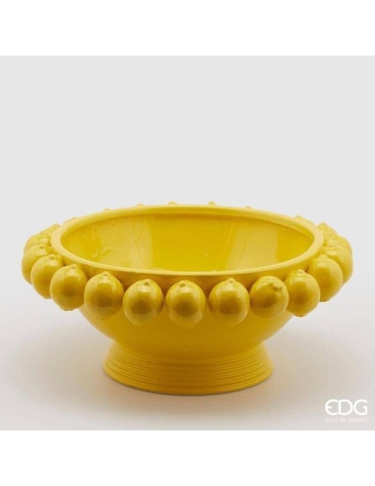 Vaso Chakra Coppa Limoni EDG – Vaso Decorativo in Ceramica Giallo