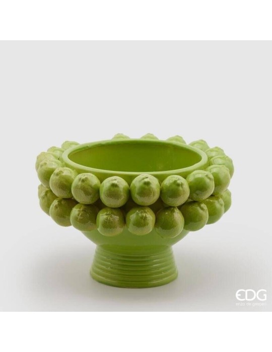 Vaso Chakra Coppa Limoni EDG Verde – Eleganza Mediterranea in Ceramica