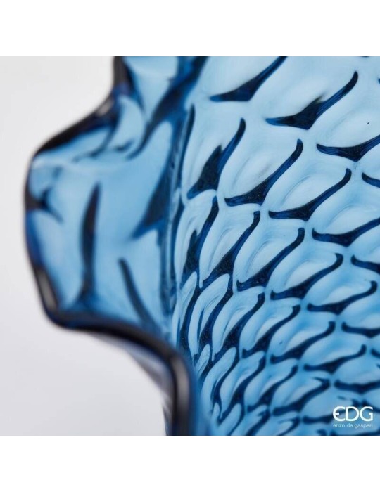Vaso Drappeggiato Alveare EDG Blu – Vaso in...