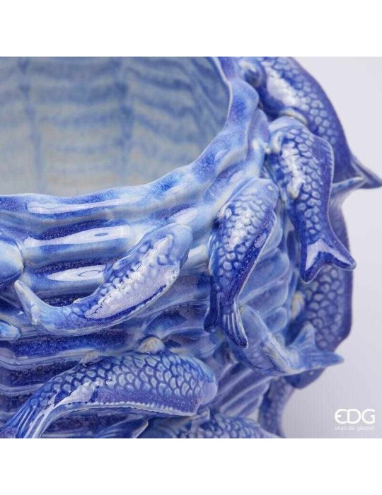 Vaso Chakra Carpa Koi EDG Blu – Design Marino...