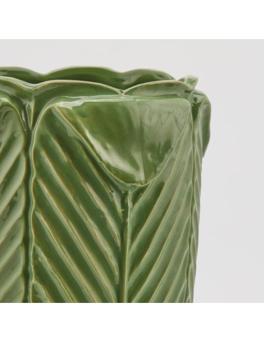 Vaso Freaky Foglie EDG in Ceramica Verde Design...