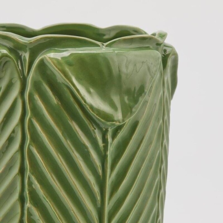EDG Enzo De Gasperi Vaso Freaky Foglie verde alto 32 cm