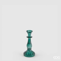 EDG Candeliere in crystal glass verde alto 22 cm