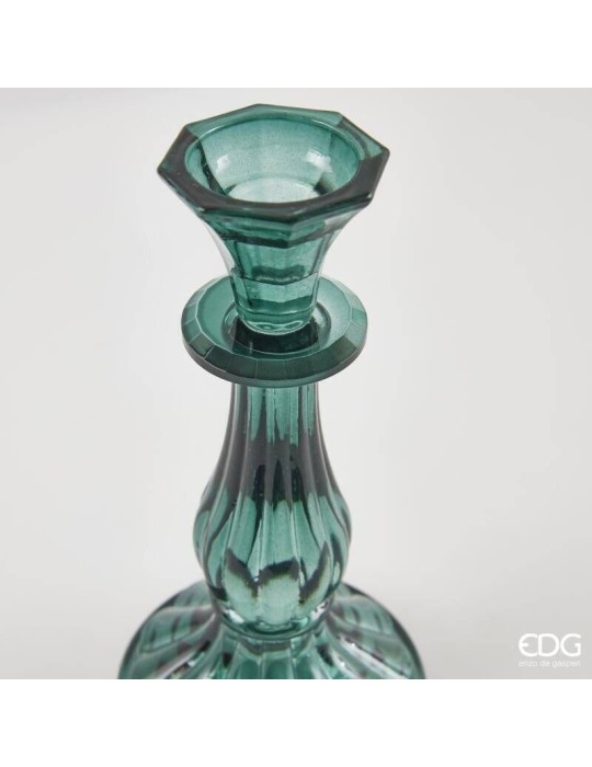Candeliere in Cristallo EDG Verde H22 cm Design...